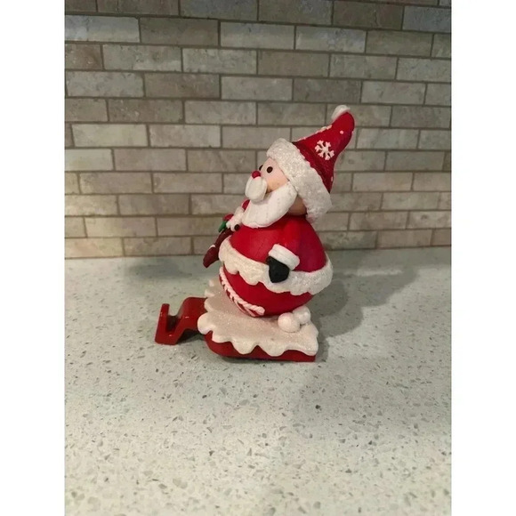 Claydough Santa Claus Stocking Holder Stocking Hanger Christmas - Picture 4 of 4
